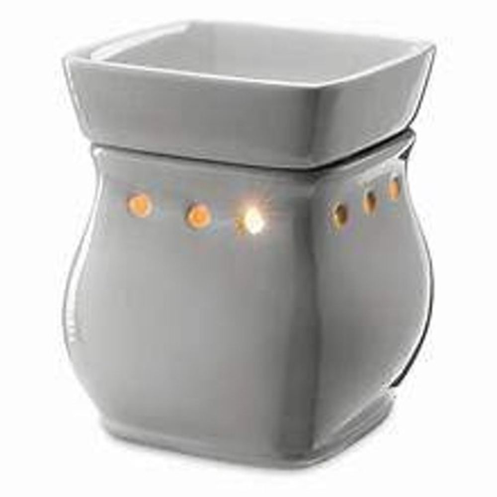 Scentsy Classic Curve Gloss Gray Full Size Ceramic Wax Warmer New in Box